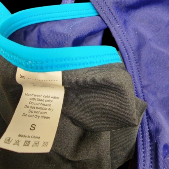 NWT Blue/Turquoise Swimsuit Suit - Size S - Picture 3 of 5